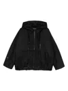 Macron Hooded Zip Jacket In Black