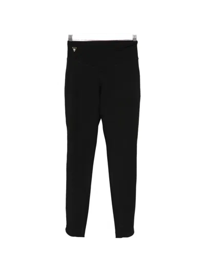 Macron Logo-patch Performance Leggings In Black