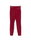 Macron Metallic-effect Logo-patch Performance Leggings In Red