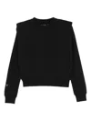 Macron Olimpia Padded-shoulder Sweatshirt In Black