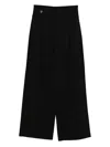 Macron Pleated Logo Trousers In Black