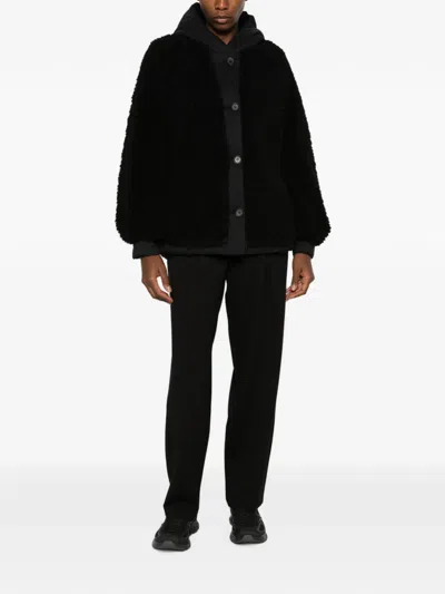 Macron Reversible Faux-shearling O.n.e. Sweater In Black