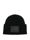 Macron Ribbed Logo-patch Beanie In Black