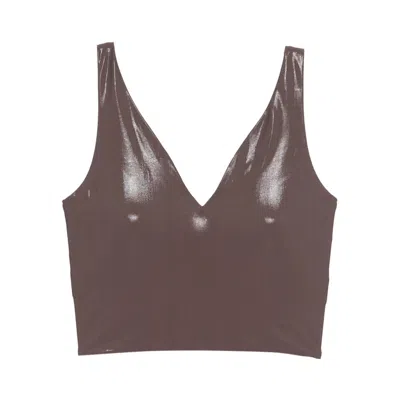 Macron V-neck Sleeveless Tank Top In Brown