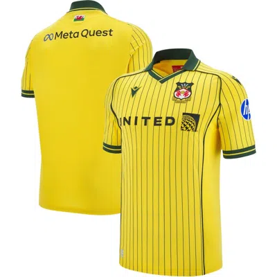 Macron Yellow Wrexham 2025/26 Away Replica Jersey In Gold