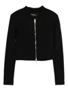 Macron Zip-up Shirt In Black