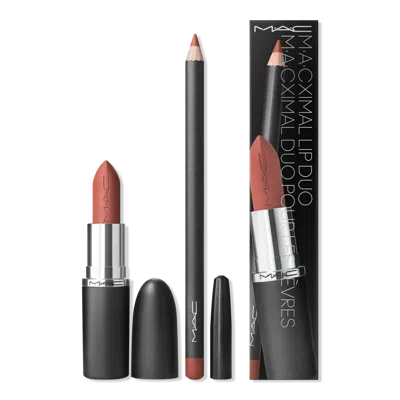 Mac M·a·cximal Matte Duo Lipstick + Pencil - Velvet Teddy/spice In Brown
