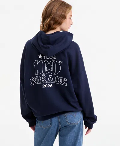Macy's 100th Thanksgiving Day Parade 2026 Adult Unisex Cotton Parade Pullover Hoodie,  Exclusive In Blue