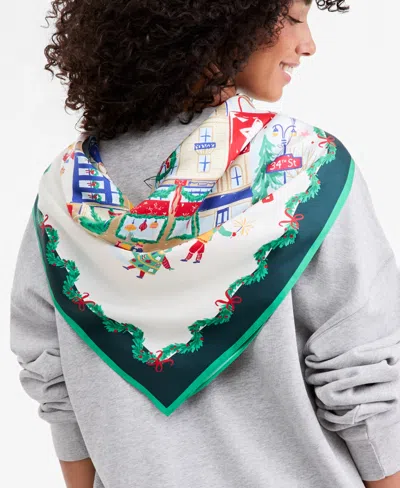 Macy's 100th Thanksgiving Day Parade 2026 Silk Printed Scarf,  Exclusive In White