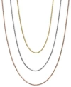 Macy's 14k Gold 14k White Gold 14k Rose Gold Necklaces 16 20 Wheat Chain 9 10mm In Multi