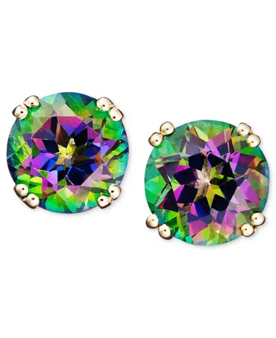 Macy's 14k Gold Earrings, Mystic Topaz Studs (4-1/2 Ct. T.w.)