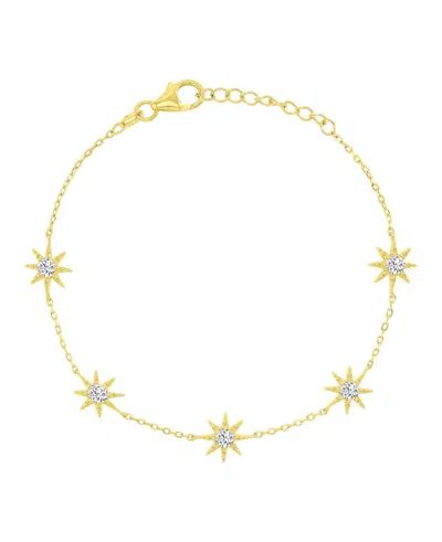 Macy's 14k Gold Over Sterling Silver Cubic Zirconia Sun Station Bracelet