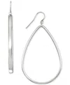 Macy's 14k Gold Vermeil Earrings, Teardrop Dangle Earrings (also In Sterling Silver) In Silver