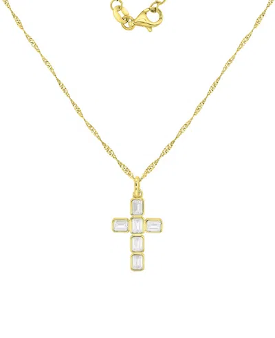Macy's 14k Gold-plated Adjustable Cross Necklace