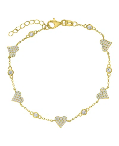 Macy's 14k Gold-plated Casual Heart Fashion Bracelet
