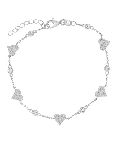 Macy's 14k Gold-plated Casual Heart Fashion Bracelet In Neutral
