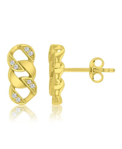 Macy's 14k Gold-plated Chain Style Crystal Earrings