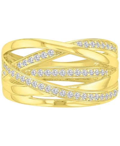 Macy's 14k Gold-plated Crystal Interlaced Ring