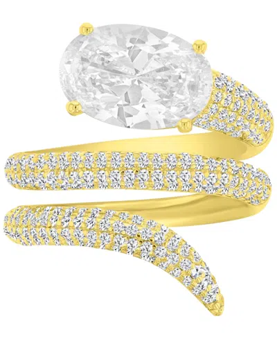 Macy's 14k Gold-plated Crystal Pave Snake Ring