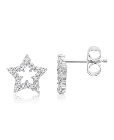 Macy's 14k Gold-plated Delicate Star Stud Earrings In Silver
