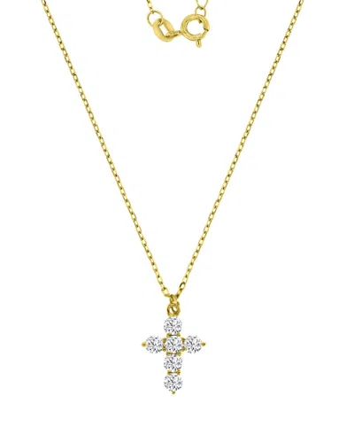 Macy's 14k Gold-plated Drop Cross Pendant Necklace
