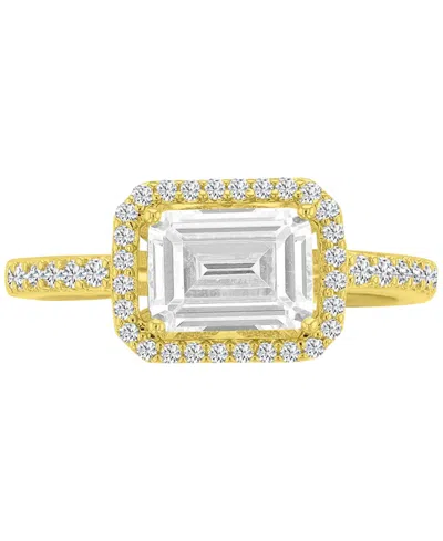Macy's 14k Gold-plated Emerald Cut Bridal Ring