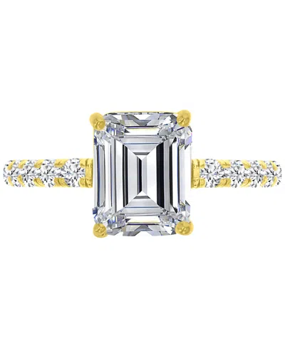 Macy's 14k Gold-plated Emerald Cut Fashion Bridal Ring