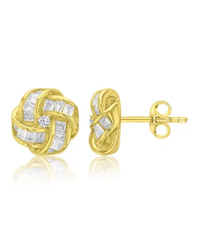 Macy's 14k Gold-plated Facet Knot Stud Earrings