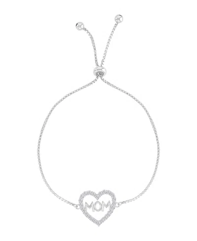 Macy's 14k Gold-plated Heart Charm Fashion Bracelet In Silver