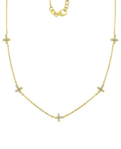Macy's 14k Gold-plated Mini Cross Link Necklace