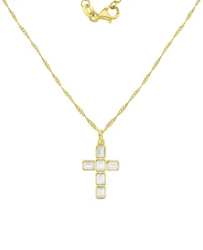 Macy's 14k Gold-plated Minimalist Cross Chain Necklace