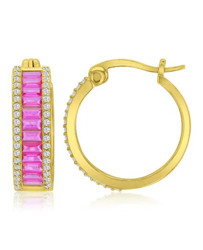 Macy's 14k Gold-plated Mixed Cut Huggie Hoop Earrings