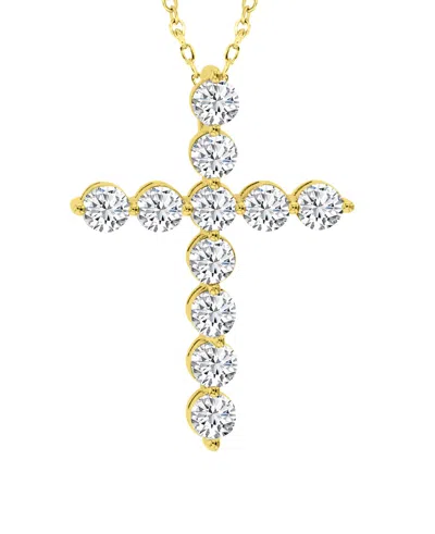 Macy's 14k Gold-plated Slim Daily Wear Cross Necklace