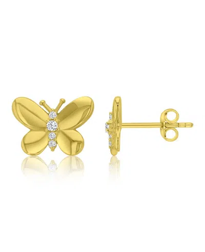 Macy's 14k Gold-plated Texture Butterfly Earrings