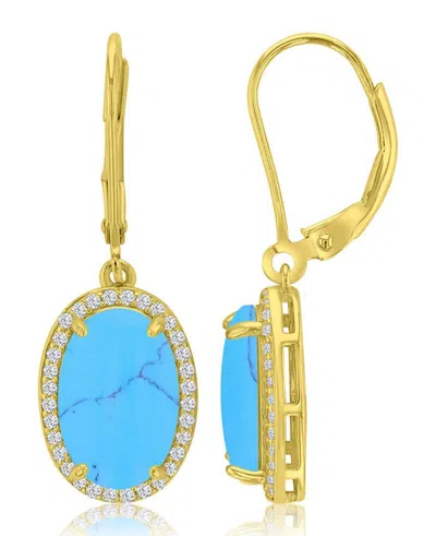 Macy's 14k Gold-plated Turquoise Drop Earrings