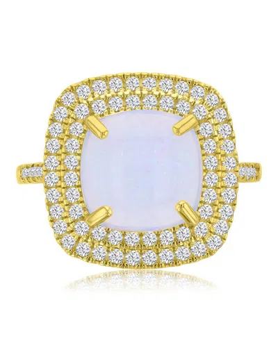 Macy's 14k Gold-plated Turquoise Halo Fashion Ring