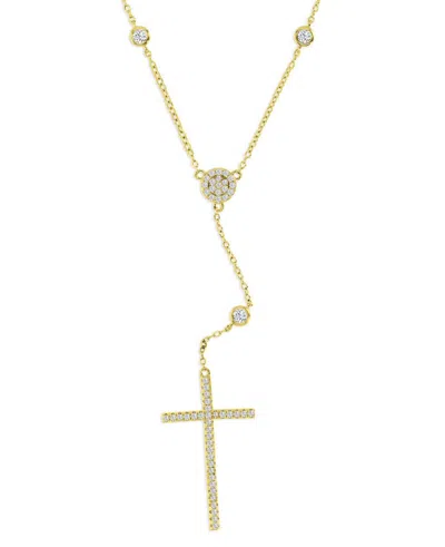 Macy's 14k Gold-plated Y Shape Chain Cross Necklace