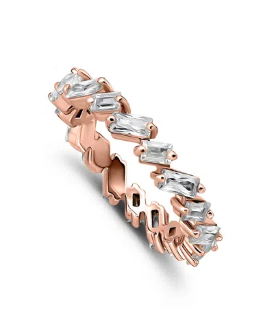 Macy's 2 5/8 Cttw 4x2mm 3x3mm Baguette Cut Cubic Zirconia Stones Alternating Eternity Band Ring In Gold