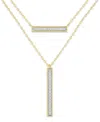 Macy's 2-pc. Diamond Necklace Set (1/4 Ct. T.w.) In 14k Yellow Gold Over Sterling Silver In Gold