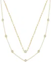 Macy's 2-pc. Diamond Necklace Set (1/6 Ct. T.w.) In 14k Yellow Gold Over Sterling Silver Or Sterling Silver In Gold