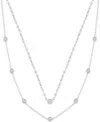Macy's 2-pc. Diamond Necklace Set (1/6 Ct. T.w.) In 14k Yellow Gold Over Sterling Silver Or Sterling Silver In Metallic