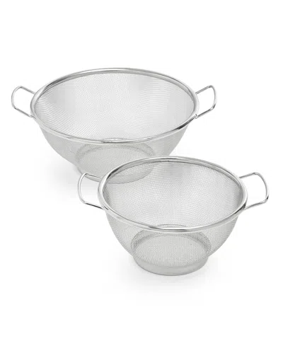 Macy's 2-pc. Stainless Steel Mesh Colander Set In No Color