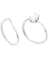 Macy's 2-piece Cubic Zirconia Ring Set (1.25 Ct. T.w.) In Sterling Silver In White