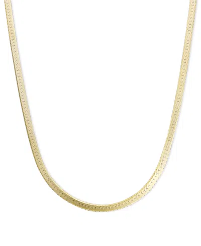 Macy's 20" Flat Herringbone Chain Necklace (1-1/4mm) In 14k Gold