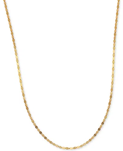 Macy's 20" Mirror Link Chain (1-1/2mm) In 14k Gold In Yellow Gold