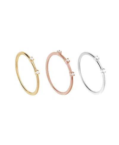 Macy's 3-pc. Cubic Zirconia Stackable Ring Set In Multi