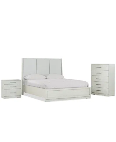 Macy's 3-piece Matrix Bedroom Set (king Bed, Chest, & Nightstand),  Exclusive In White