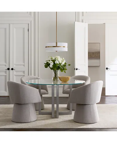 Macy's 5 Pc. Dining Set (emila Round Table & 4 Korder Chairs), Created For  In Sand
