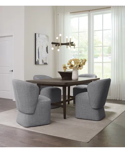 Macy's 5 Pc. Set (griffith Rectangular Dining Table & 4 Dimova Chairs), Created For  In Grey
