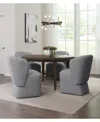 Macy's 5 Pc. Set (griffith Round Dining Table & 4 Dimova Chairs), Created For  In Grey